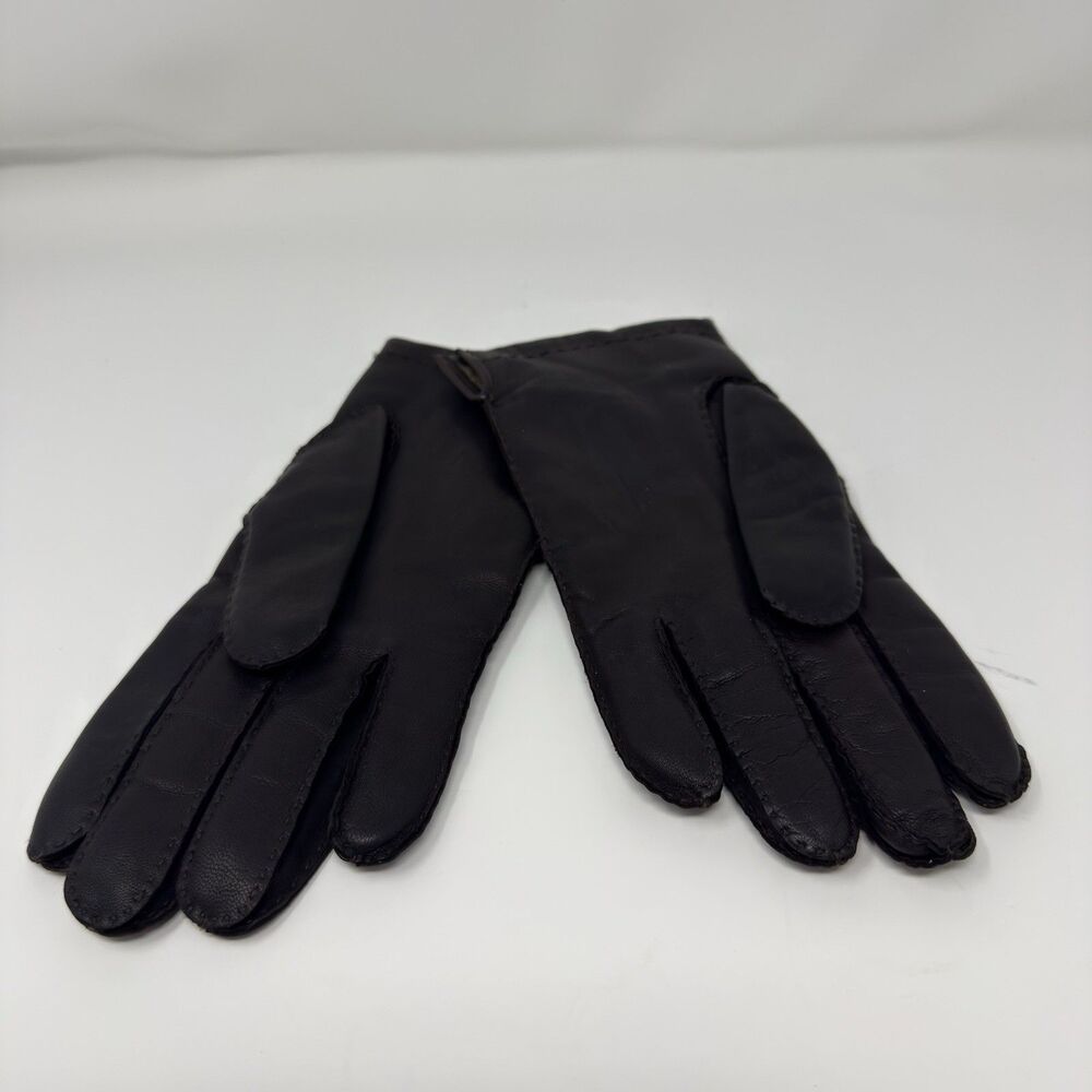 Gates Men's Leather Gloves Brown Size Large with Cashmere Lining
